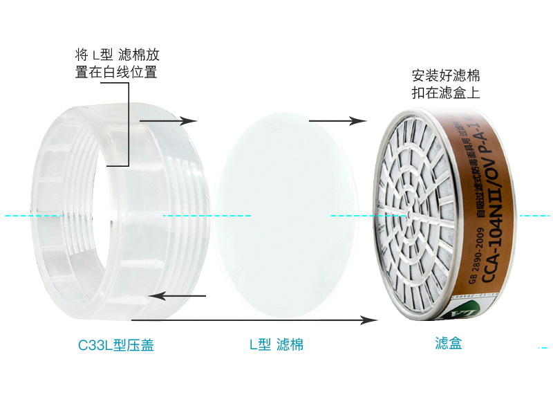 日本進口重松制作所L型前置濾棉適用于噴漆濾盒防粉塵(圖5) 日本進口重松制作所L型前置濾棉適用于噴漆濾盒防粉塵(圖5)